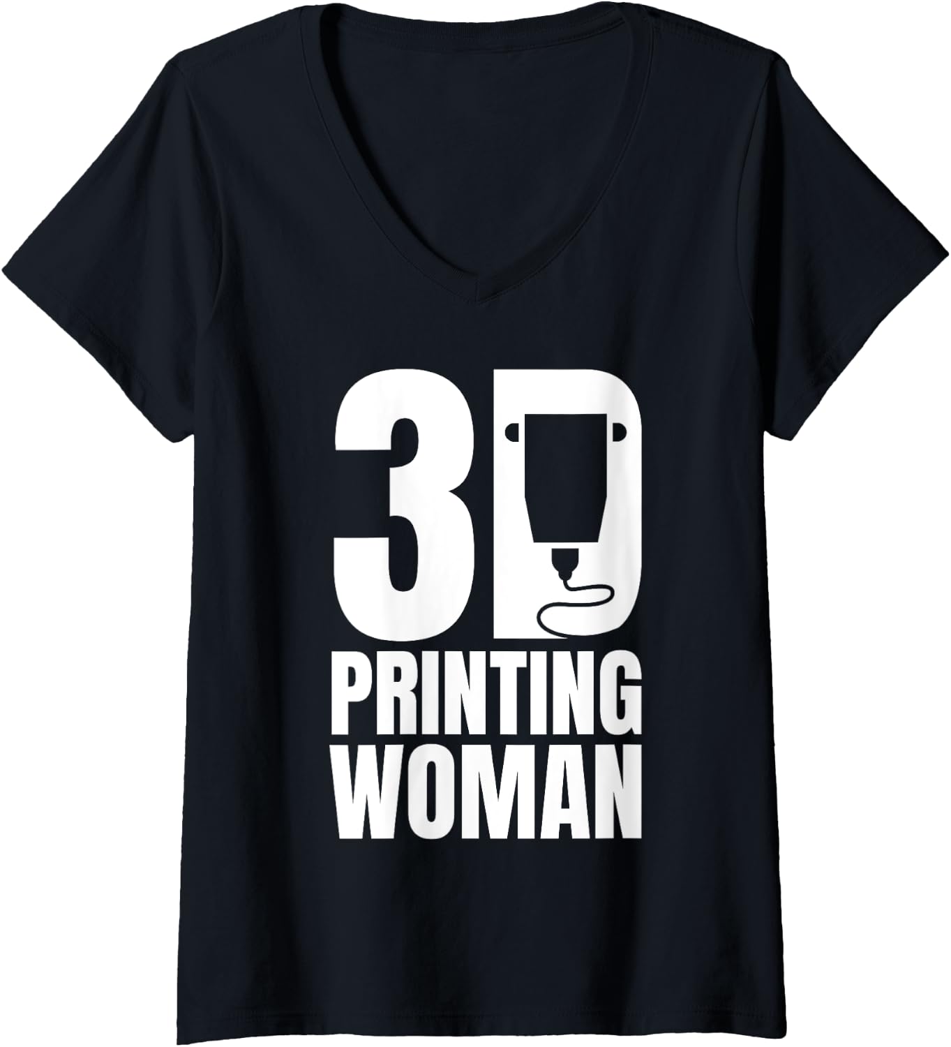 Womens 3D Printing Woman 3D Printer Printing V Neck