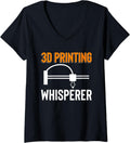 Womens 3D Printing Whisperer Printer V Neck