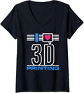 I Love 3D Printing Nozzle Filament 3D Printers Nerds V Neck