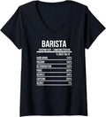 Womens Barista Nutrition Facts Coffee Maker Baristas V-Neck