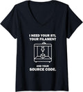 Womens 3D Printing 3D Printer Stl Filament Source Code Hobby V Neck