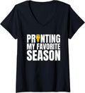 Womens Printing My Favorite Season 3D Printer Printing V Neck