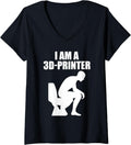 Womens 3D Printer Print Funny Saying Ich Bin Ein 3D Printer V