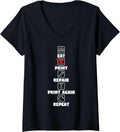 3D Printing Printer Nerd Geek Funny Plastic Crap V Neck