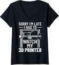 Womens 3D Printer Accessories Additive Manufacturer Printing Maker V Neck