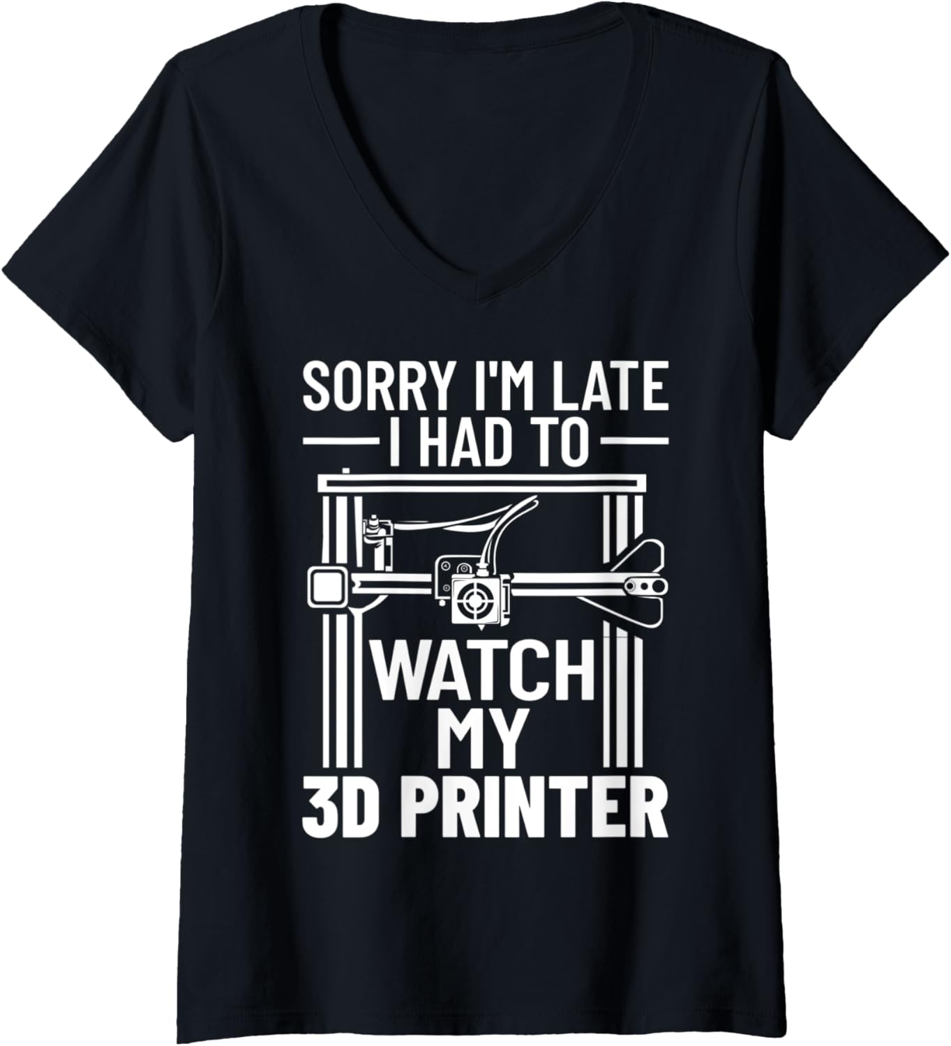 Womens 3D Printer Accessories Additive Manufacturer Printing Maker V Neck