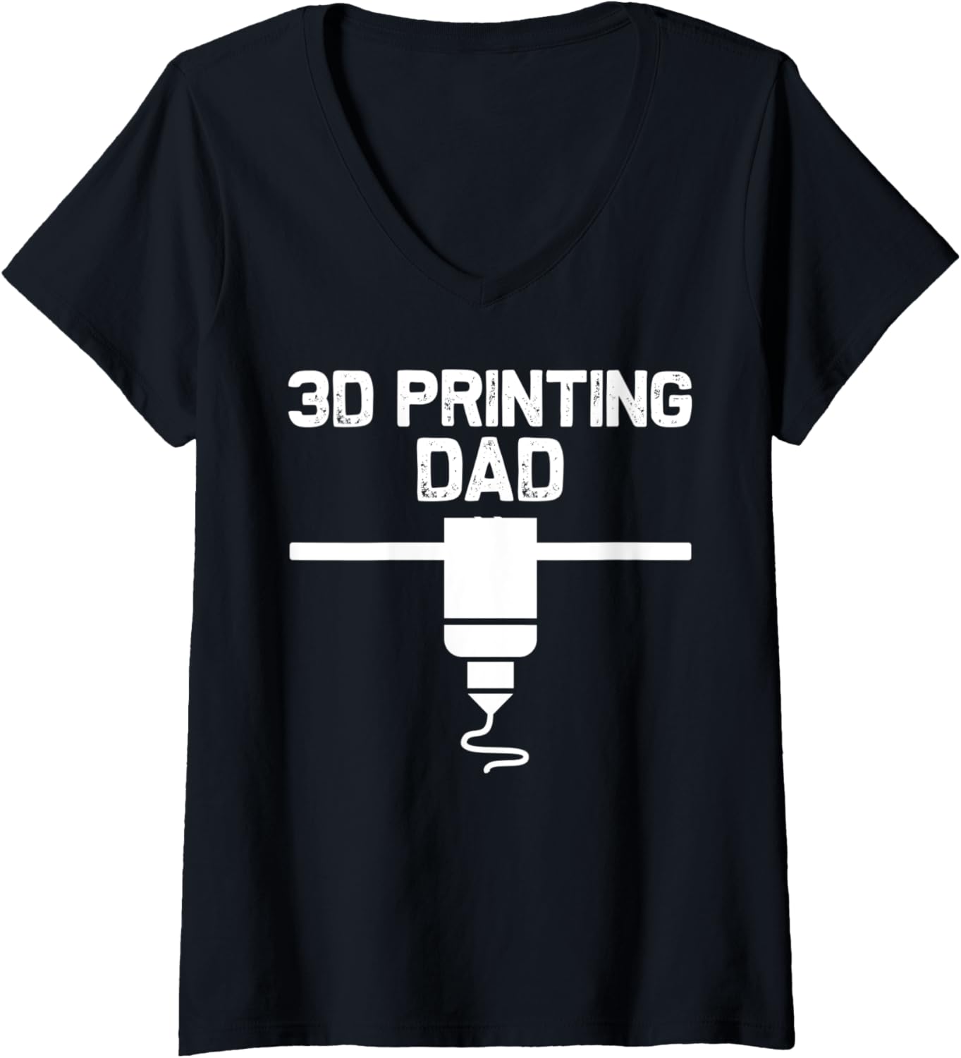 Womens Funny 3D Printing Designs Dad Men 3D Printer Enthusiasts V Neck