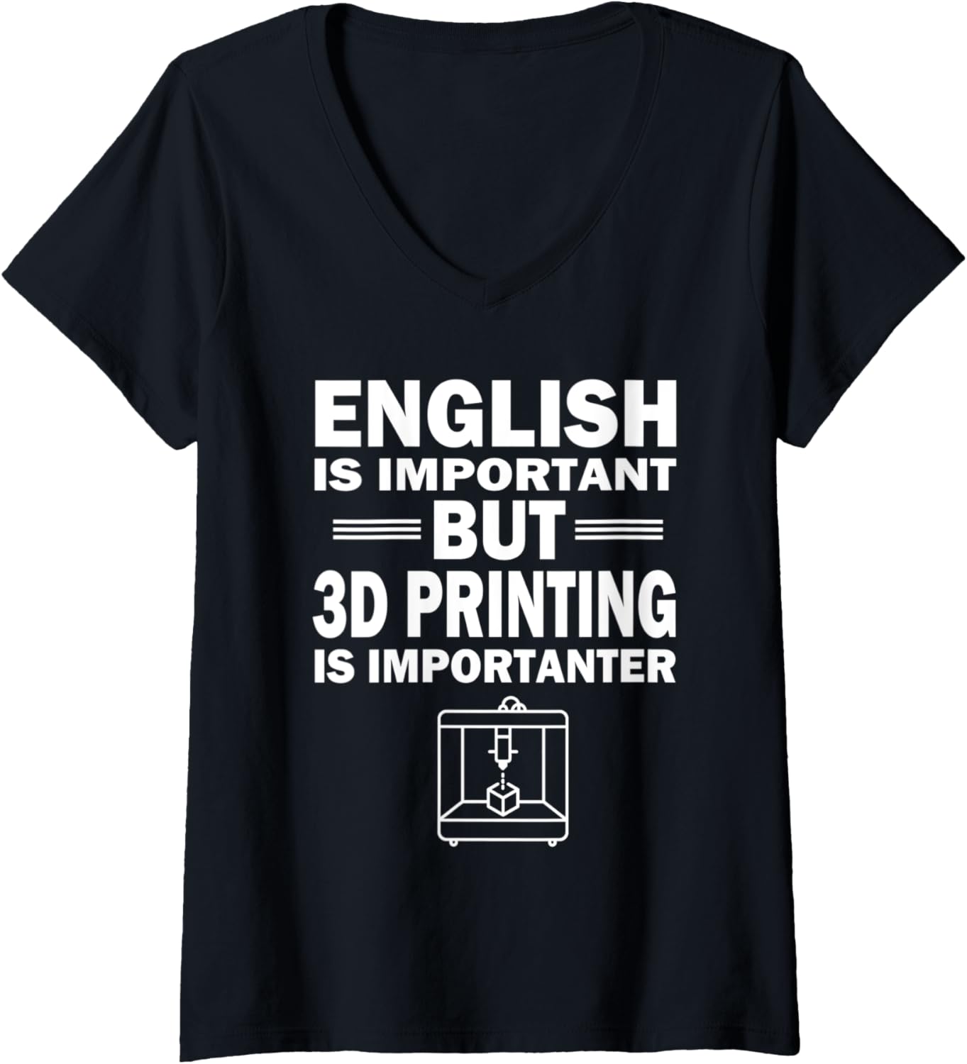 Womens 3D Printing Is Importanter 3D Printer Hobby Engineer V Neck