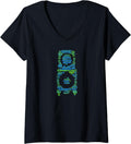 Womens 3D Printer Hot End Word Cloud Design V Neck