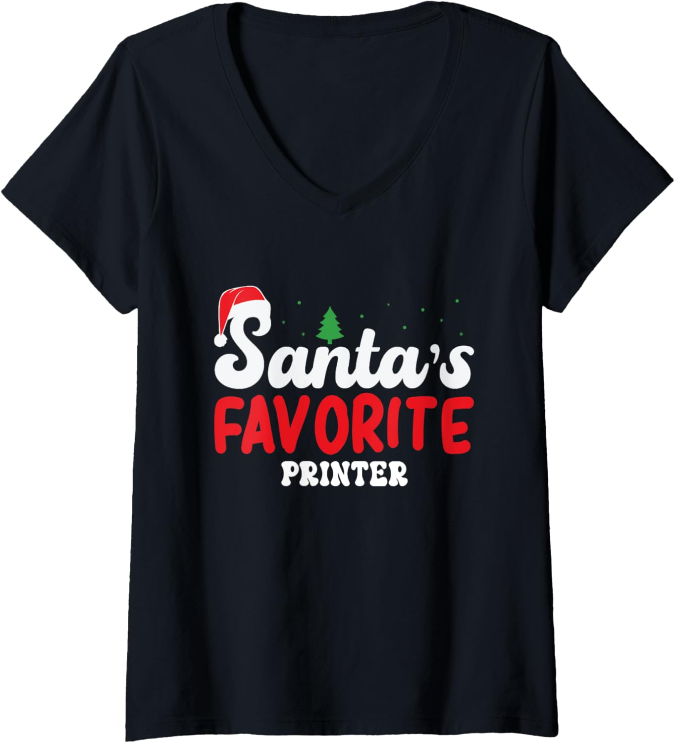 Santas Favorite Printer Christmas Pajamas V Neck