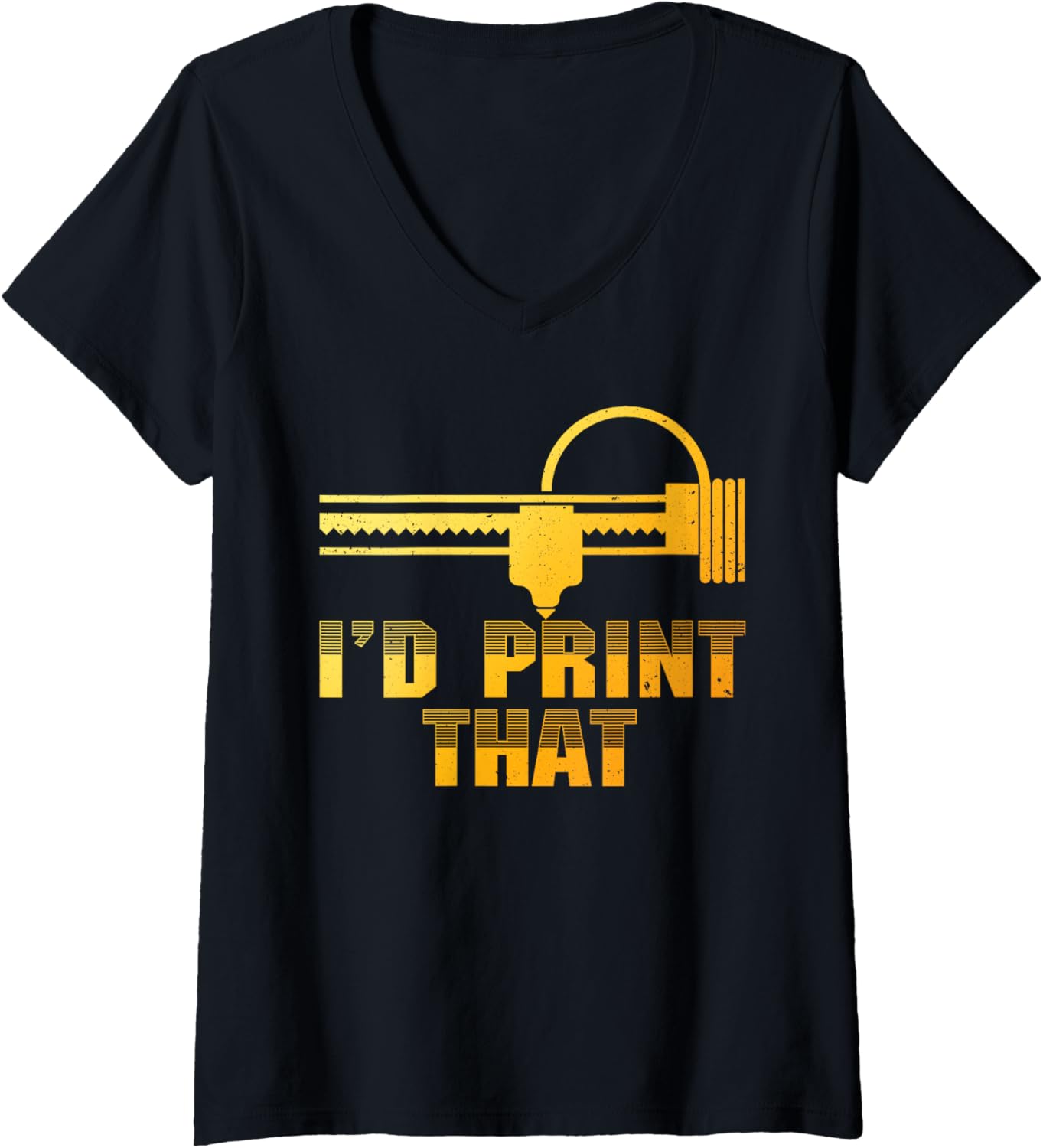 Cute 3D Printing Men Women 3D Printer Lovers Print Geeks V Neck