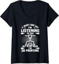 Womens 3D Printing Geek Funny 3D Printer Nerd Tee Men Women V