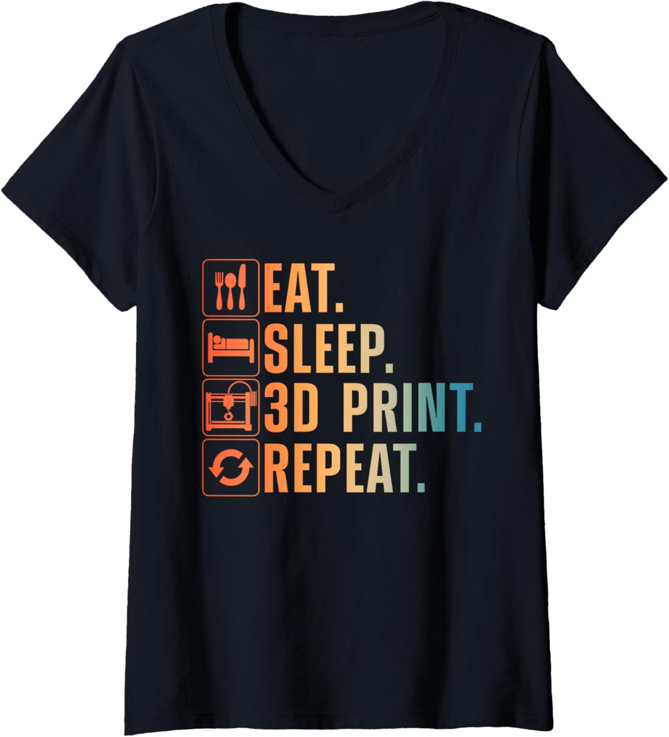 Cool 3D Printing Men Women 3D Printer Lovers Print Geeks V Neck