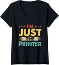 Womens Printer Job Retro Im Just Printer V Neck