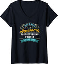 Womens Funny Floorcovering Printer Shirt Awesome Job Occupation V Neck