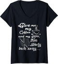 Womens Give Me My Coffee and Yarn and Back Away V-Neck