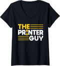 Womens Printer Guy 3D Printing Printer V Neck