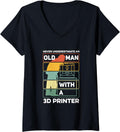 3D Printing Service Business Owner 3D Printer Lovers Senior V Neck