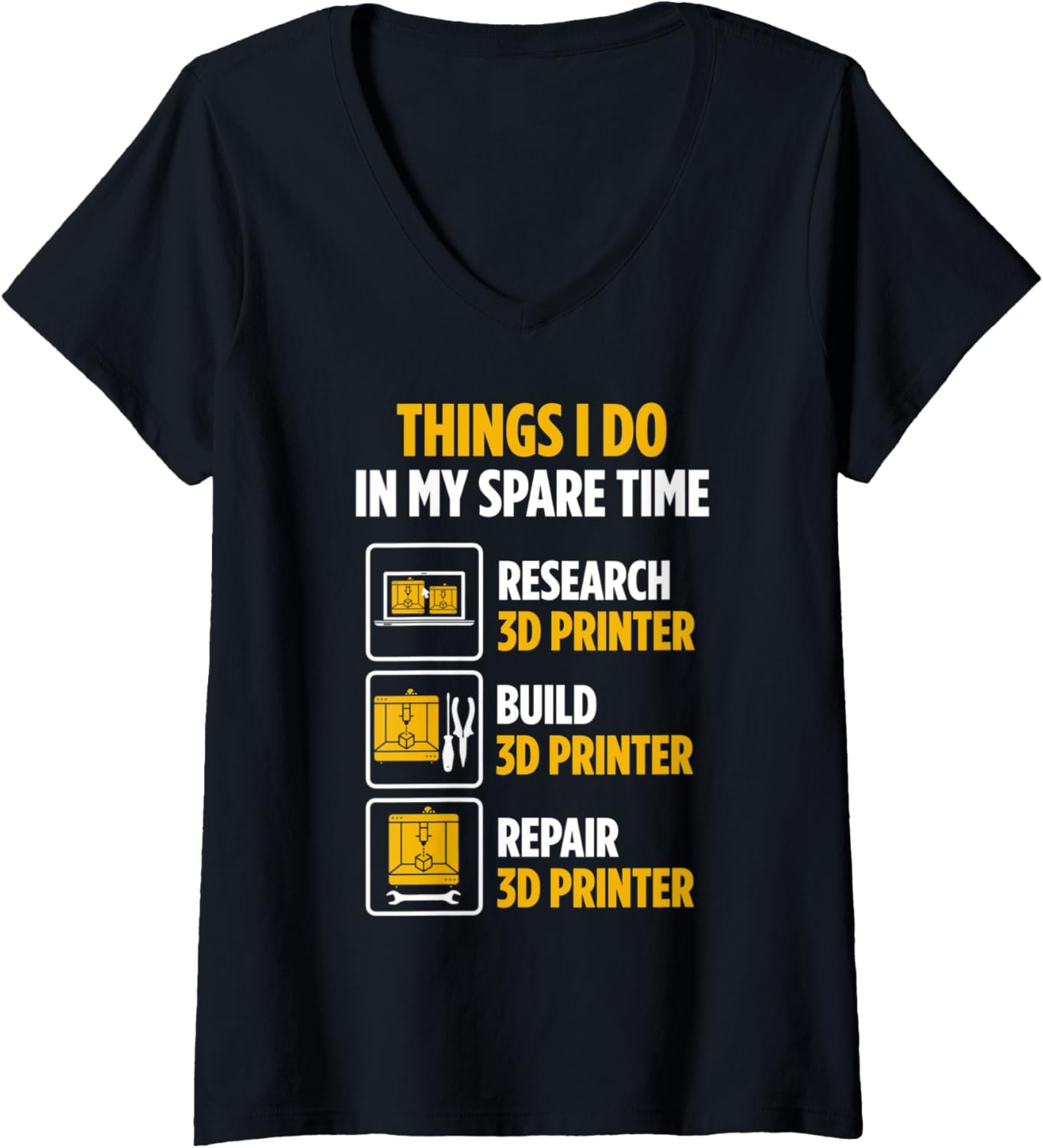 Womens 3D Printer Owner Spare Time Repair 3D Printer V Neck