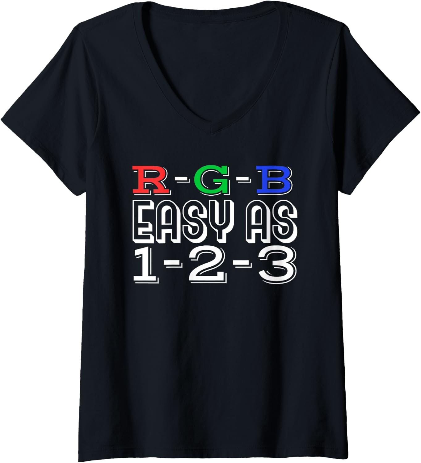 Womens Rgb Easy As 1 2 3 Funny Graphic Designer Artist Printer