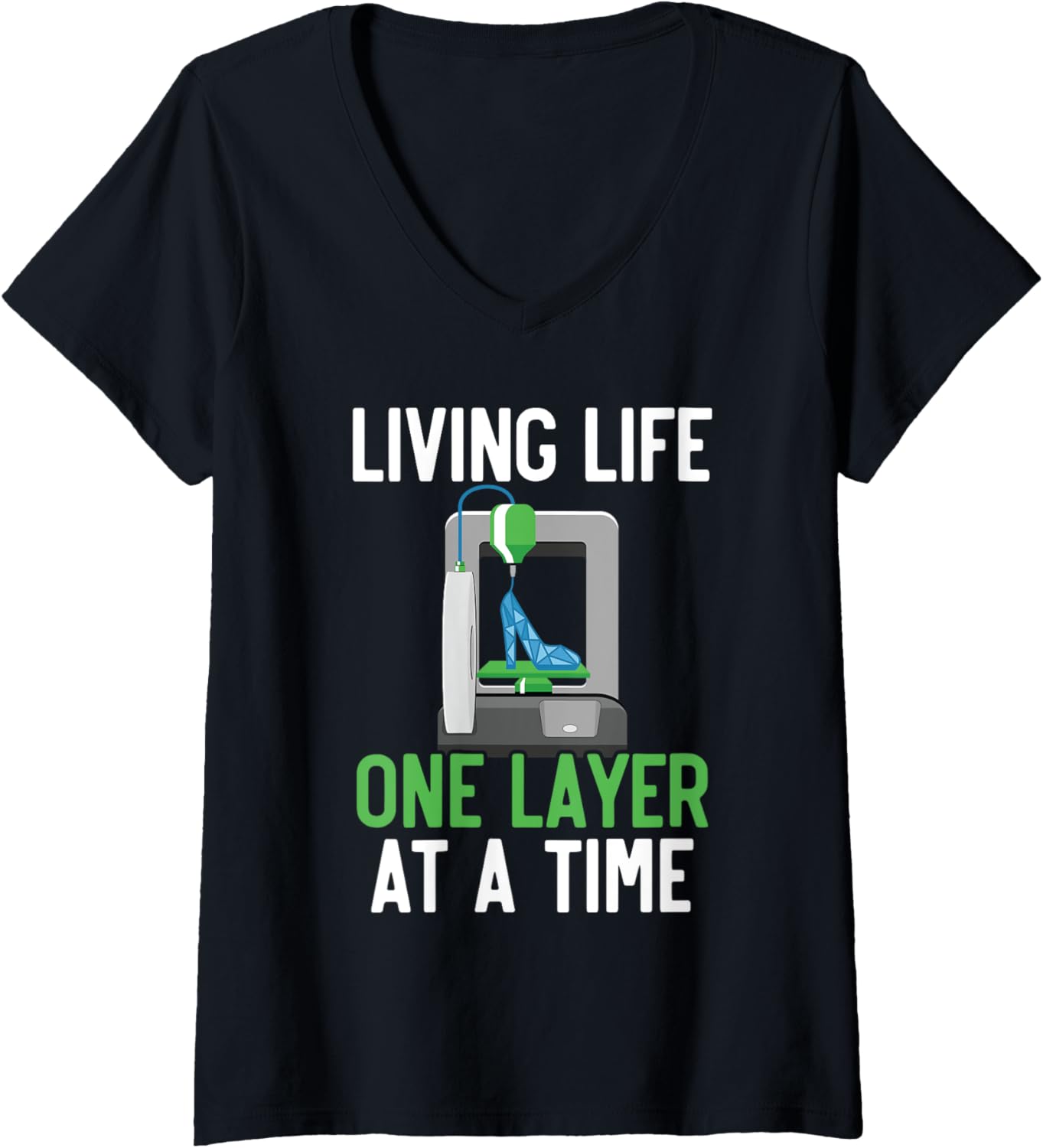 Womens Living Life One Layer At A Time Machinist 3D Print V