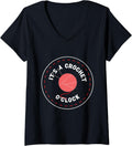 It's A Crochet O'Clock | Yarn Wool Knit | Crocheter Knitter V-Neck