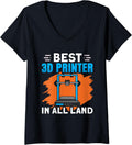 Womens Best 3D Printer In All Land Machinist 3D Printing V Neck