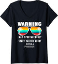 Womens Funny Work A Printer V Neck