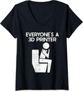 Womens Funny 3D Printer Joke 3D Printing Poop Humor Filament Gag V