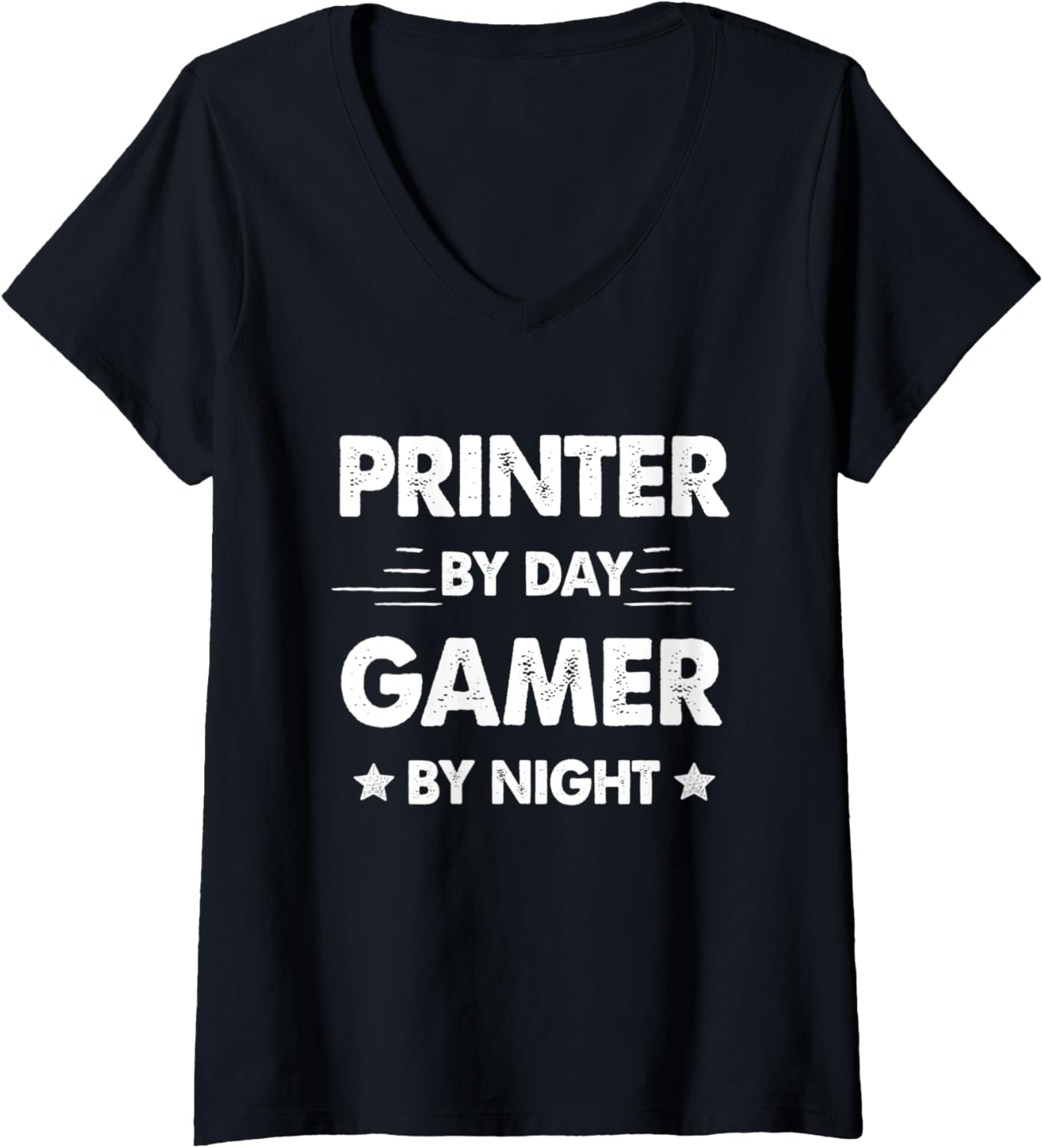 Womens Printer By Day Gamer By Night V Neck