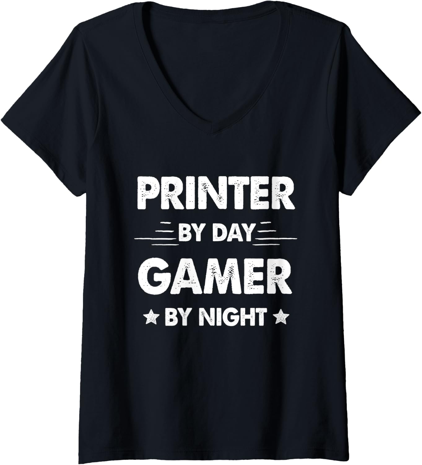 Womens Printer By Day Gamer By Night V Neck