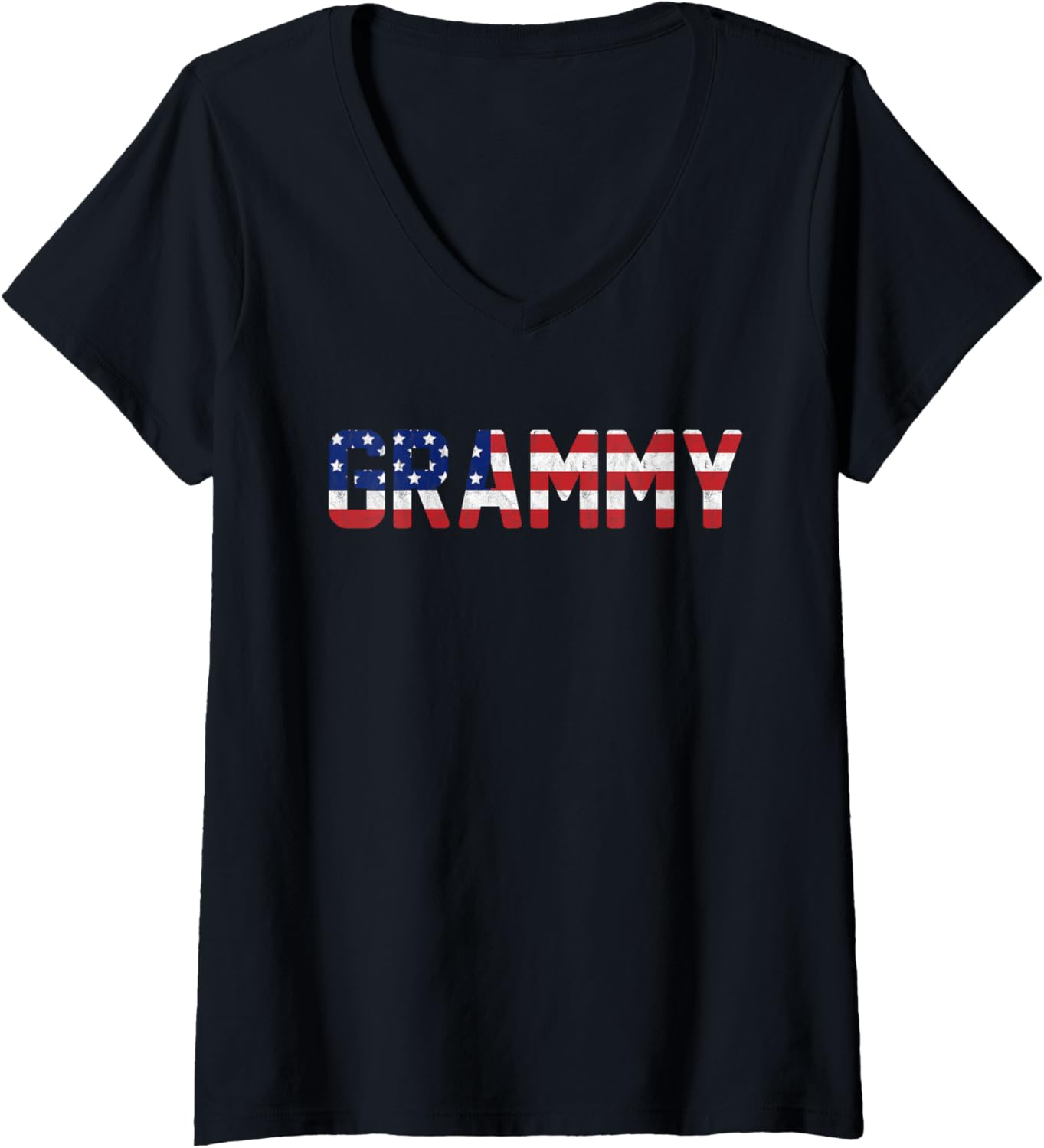 Womens Usa Patriotic Grammy American Flag Design 4Th Of July Grammy V Neck