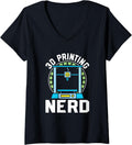 3D Printing Nerd 3D Print Machine Filament Funny 3D Printer V Neck