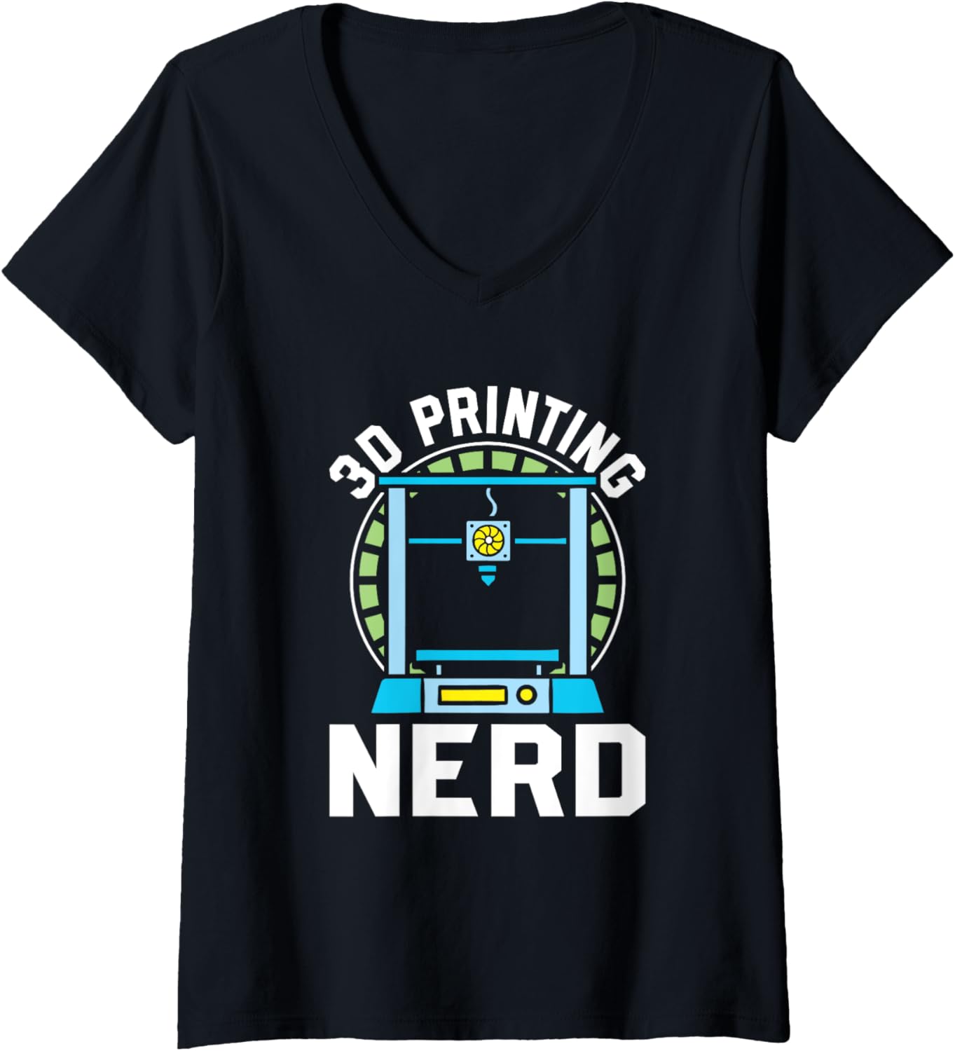 3D Printing Nerd 3D Print Machine Filament Funny 3D Printer V Neck