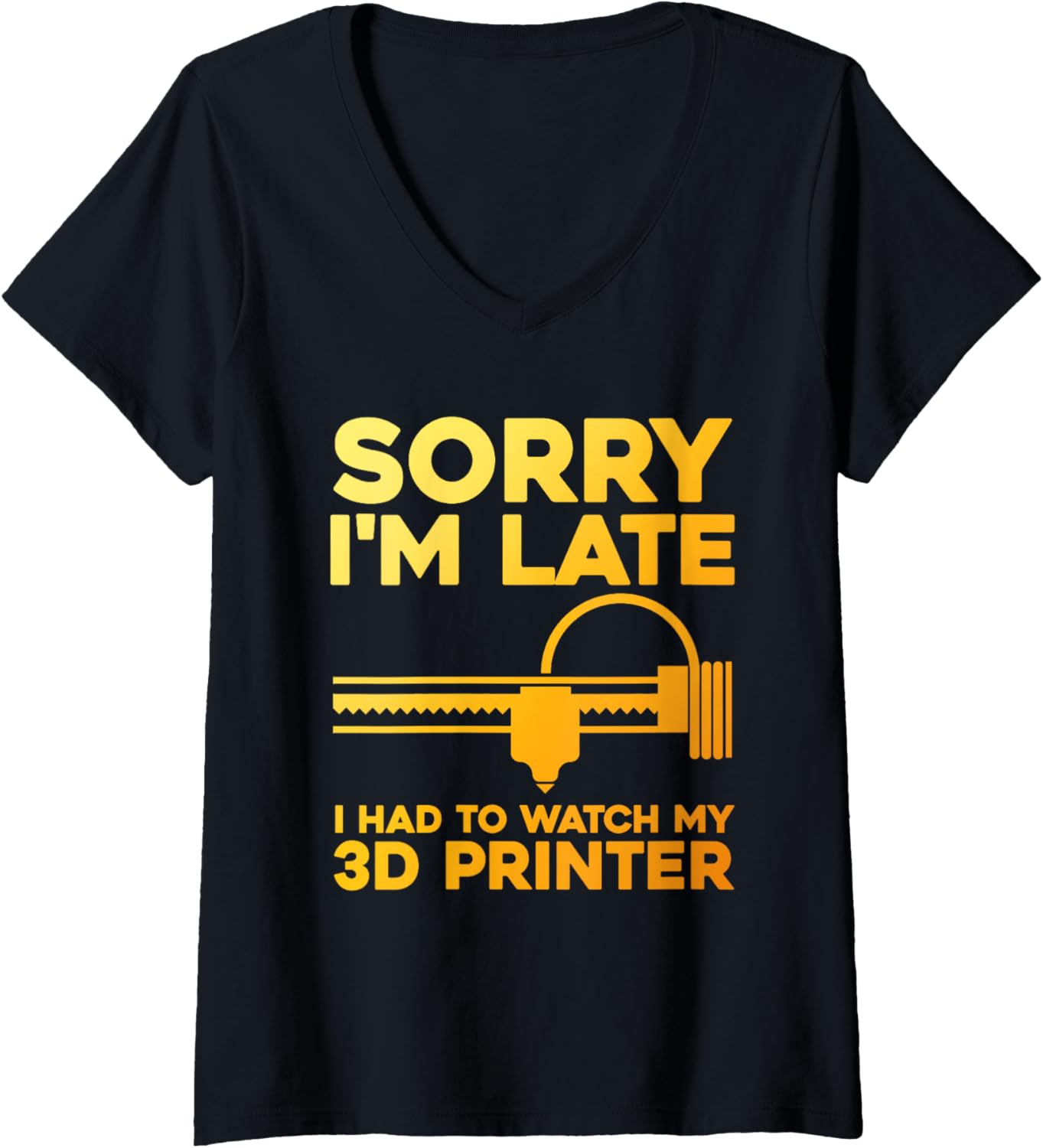 Funny 3D Printing Men Women Machine 3D Printer Lovers V Neck