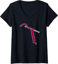 Womens Crochet Hook Pink Crochet Yarn V-Neck