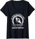 Screen Printer Shirts Women Screen Printer V Neck