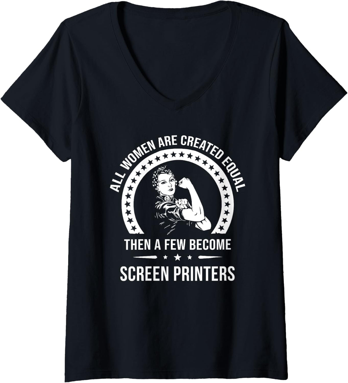 Screen Printer Shirts Women Screen Printer V Neck