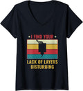Womens 3D Print Funny 3D Printing Lack Of Layers V Neck