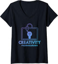 Womens 3D Printer Your Creativity Materialiser V Neck