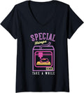 Womens Speacial Things Take A While Nozzle 3D Printing Lover V Neck