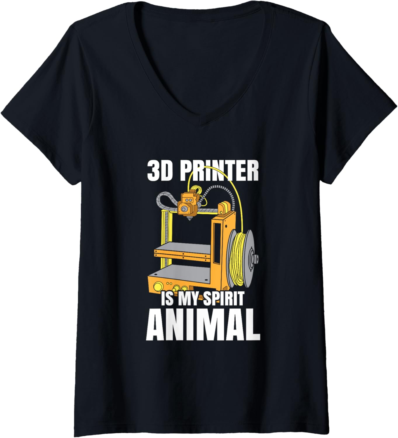 Womens Funny Additive Manufacturing 3D Printing Digital Prototype V Neck