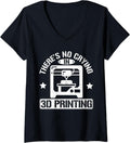 Womens Theres No Crying In 3D Printing 3D Printer Men V Neck