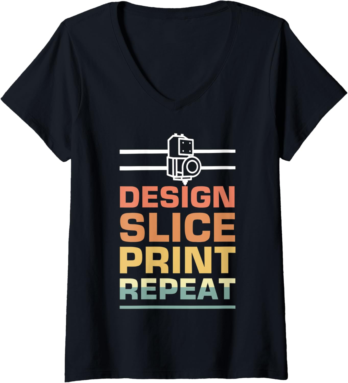 Womens 3D Printer T Shirts Men V Neck