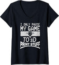 3D Printing Gaming Nerd Gamer Funny Printer Geek Game Player V Neck