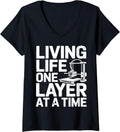 Womens Living Life One Layer At A Time 3D Printer Funny 3D