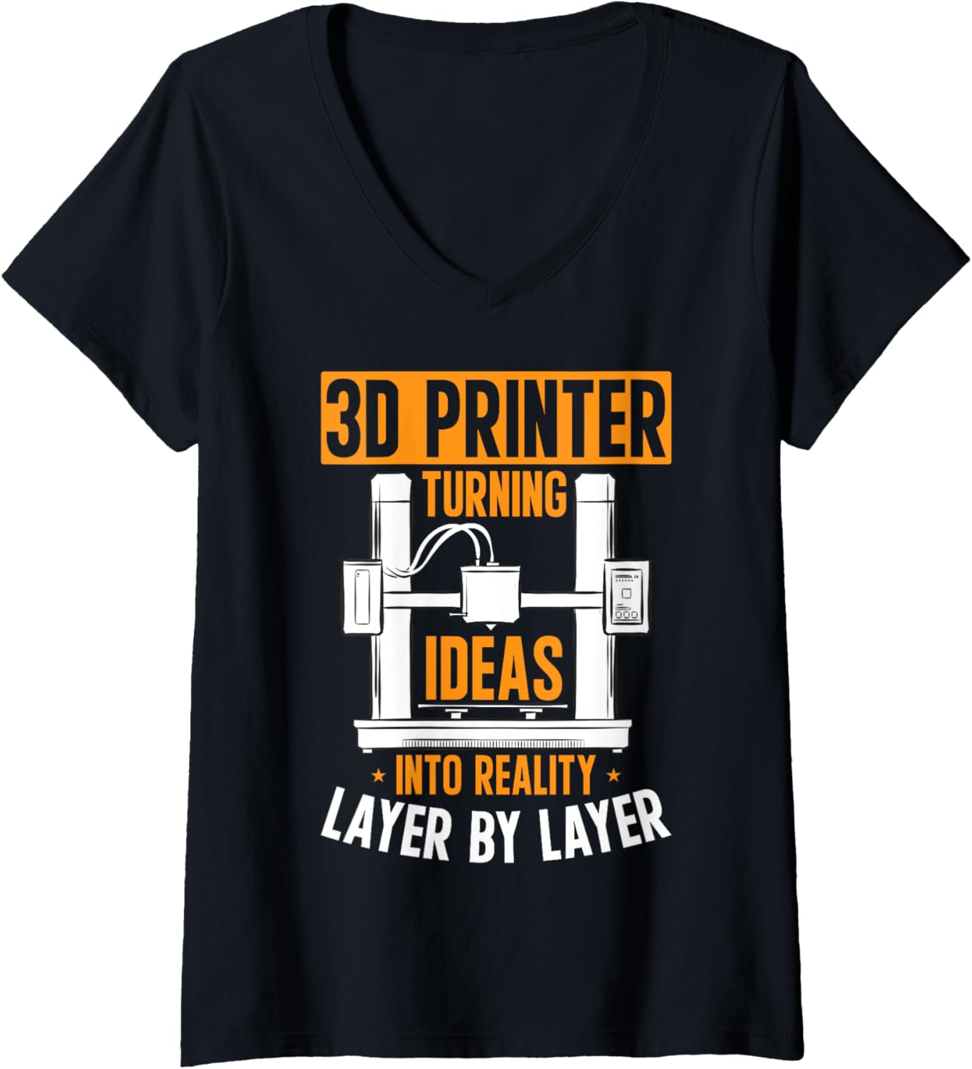 Womens 3D Printer Turning Ideas Into Reality 3D Printing V Neck