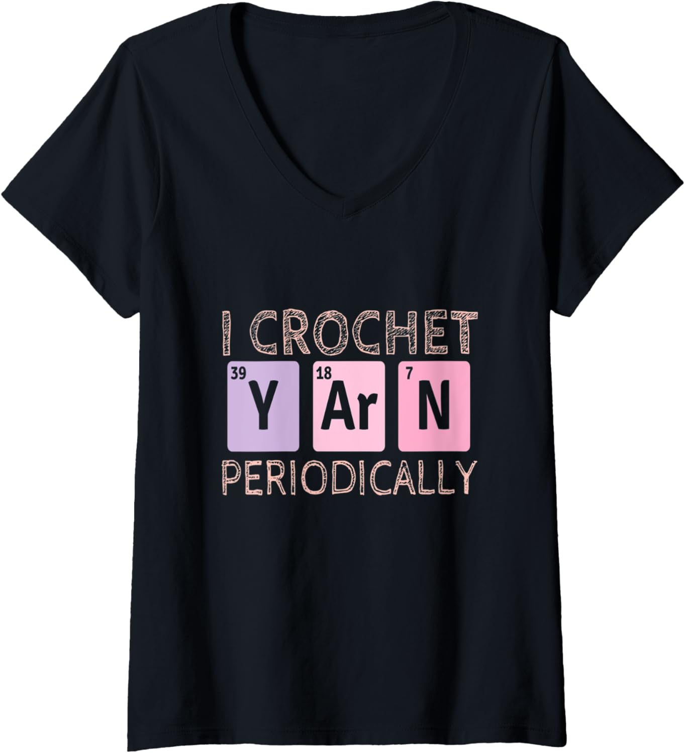 Womens Cute Crocheting - I Crochet Yarn Periodically Yarn Quilting V-Neck