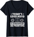 Womens Funny 3D Printer Machine Professional 3D Printer Lover V Neck
