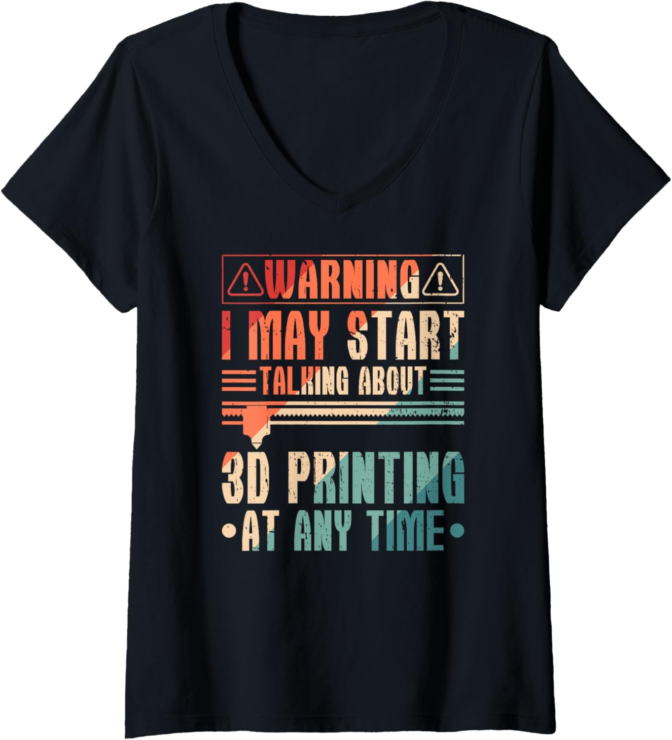 Womens 3D Printer 3D Filament Talking About 3D Printing V Neck